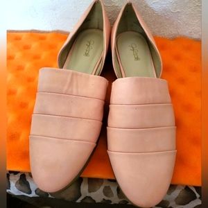 JACLYN SMITH Rosey Pink Flats Size 9 Faux Leather